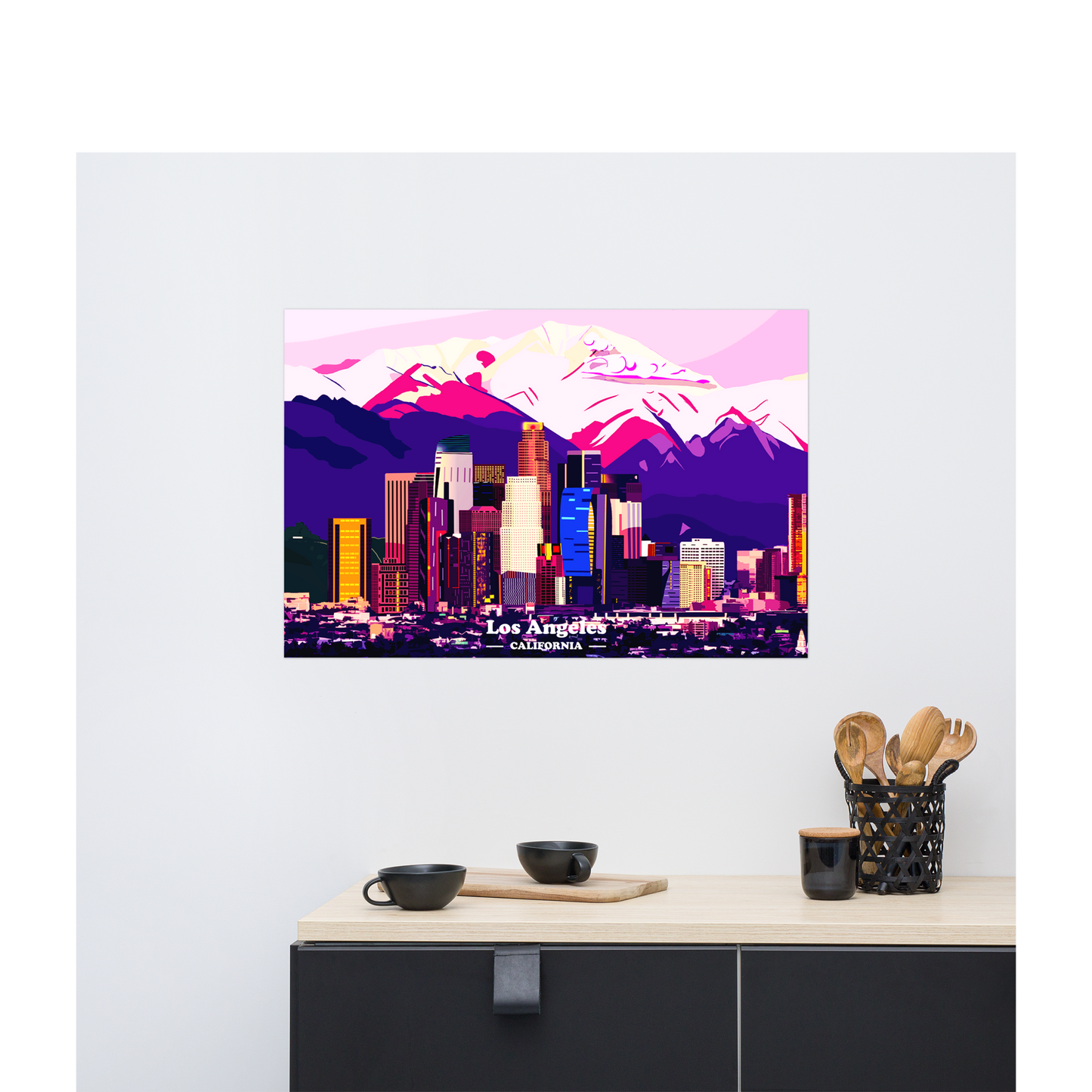 Los Angeles Poster, Travel Art, City Poster, Digital Download, City Illustration